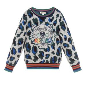 Kenzo kids boys tiger knitted sweater
